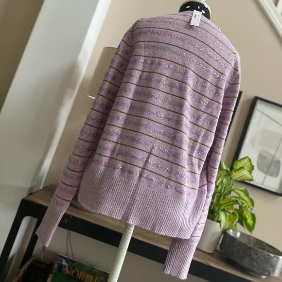 J. Crew Sequin Stripe Supersoft Yarn Sweater - Picture 3 of 9